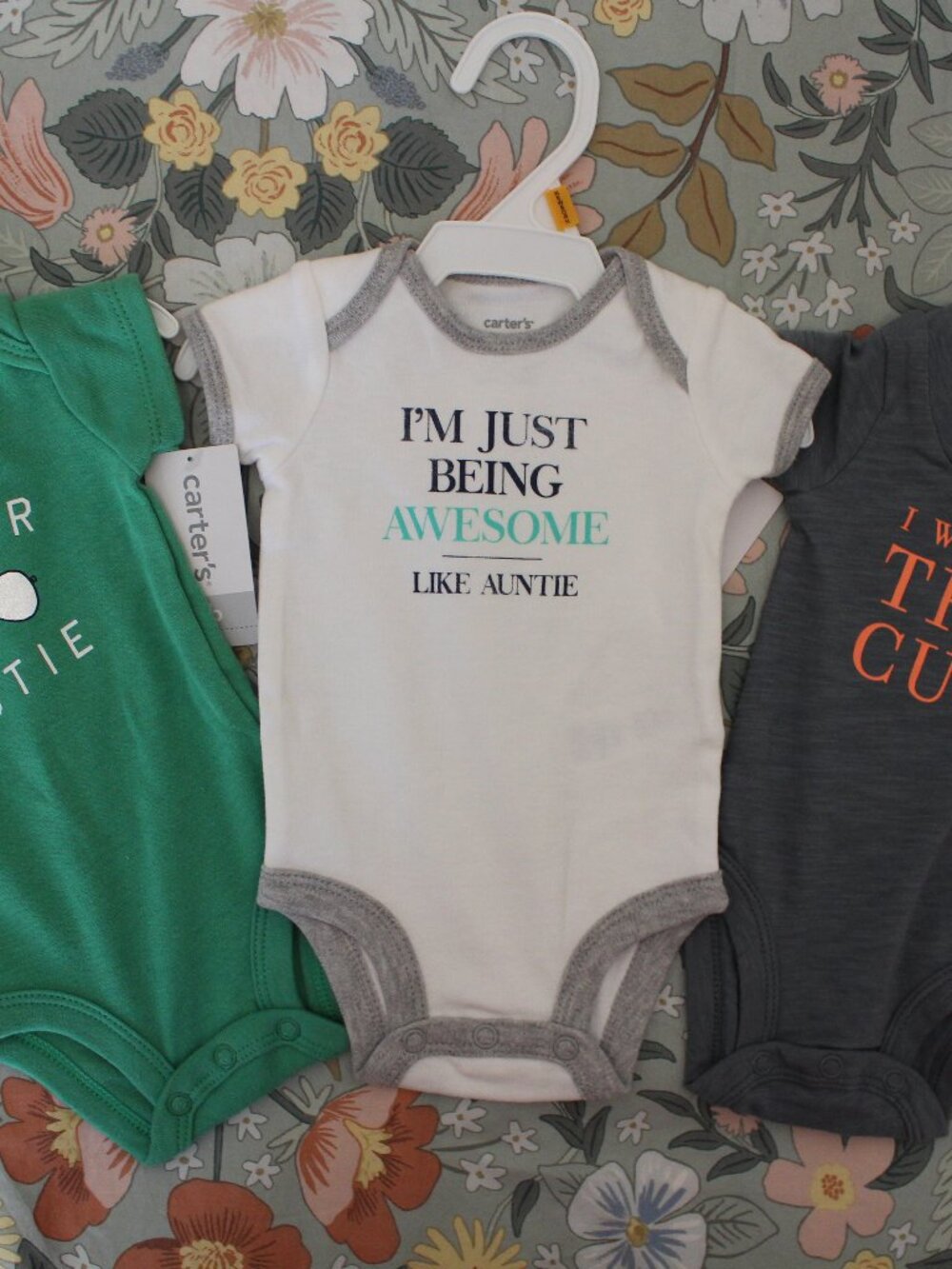 Carters Set of (3) Three Newborn Onesie, NWT, CB